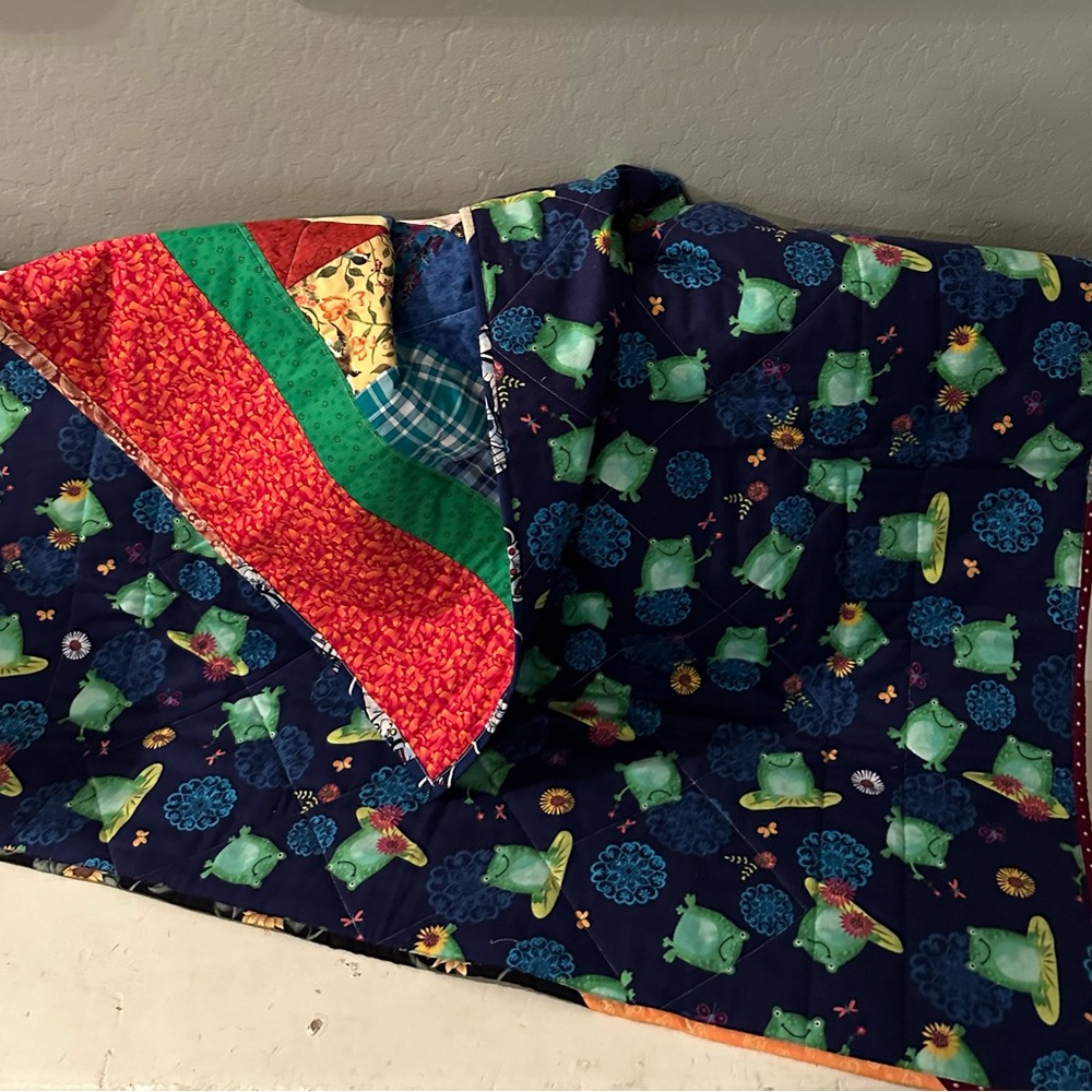 Homemade Quilt Frog Design - Picture 2 of 9